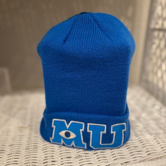 Disney Accessories - Disney Monsters Inc Monsters University Adult Beanie Cap MU Logo